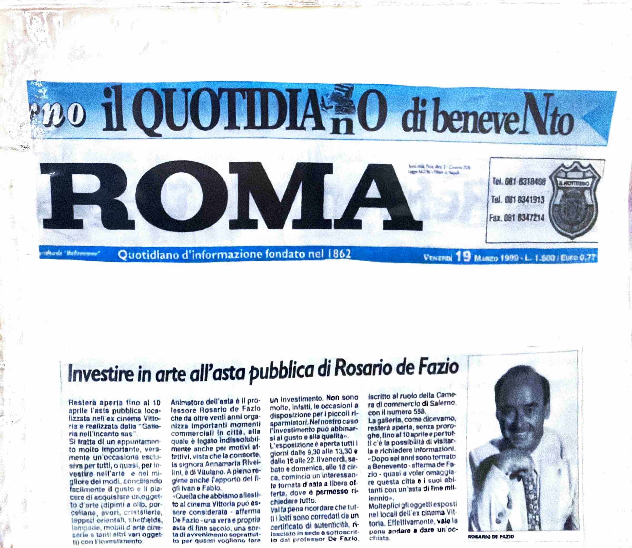 Il Quotidiano Roma — Investire in arte all’asta pubblica