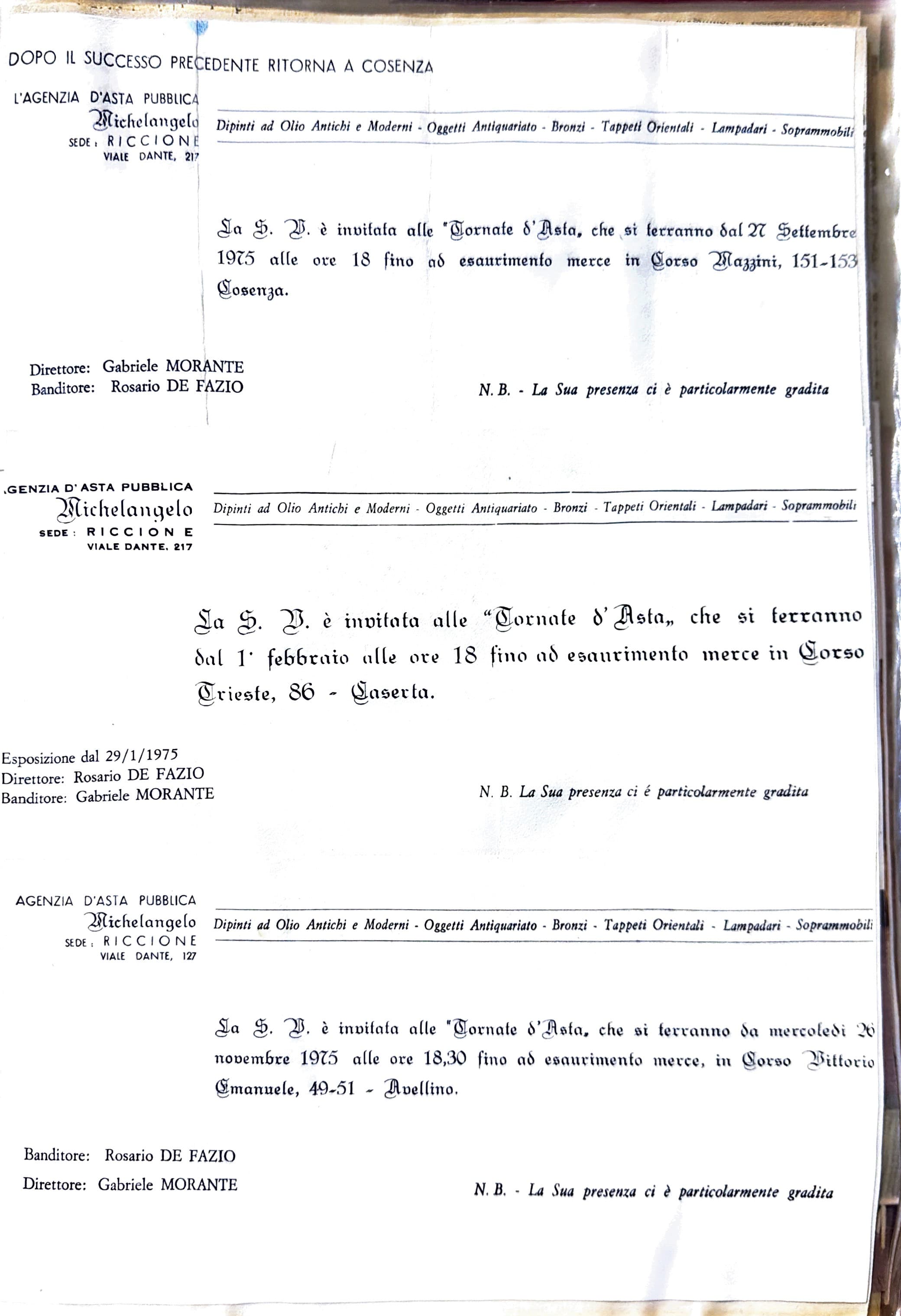 Inviti a una serata d’asta